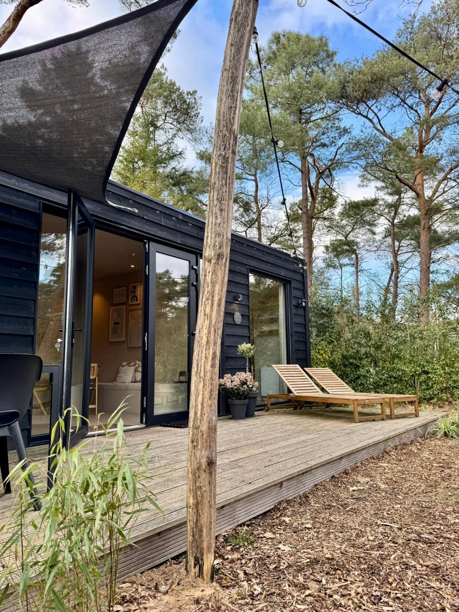 Luxe Tiny House Stec Midden Op De Veluwe In Nunspeet Villa Exteriör bild